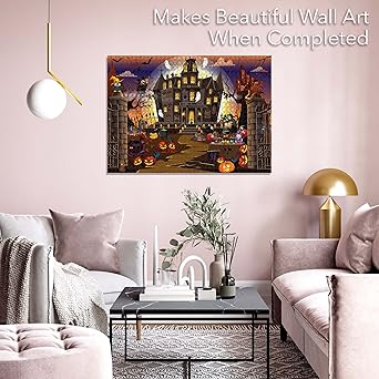 Brain Tree - Halloween 500 Piece Puzzles for for Adults and Kids 12+ Unique Puzzles for Adults and Kids 500 Pieces with Droplet Technology for Anti Glare & Soft Touch -19.5”Lx14.5”W - Image 5