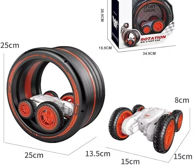 Remote Control Stunt Rotation Car for Kids, 360 Degrees Spin - Image 3