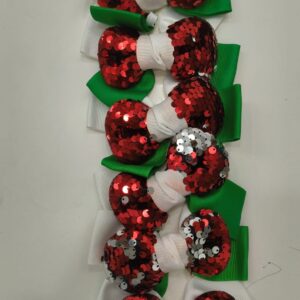 FLAG BOW TIE HAIR CLIP SET OF 6