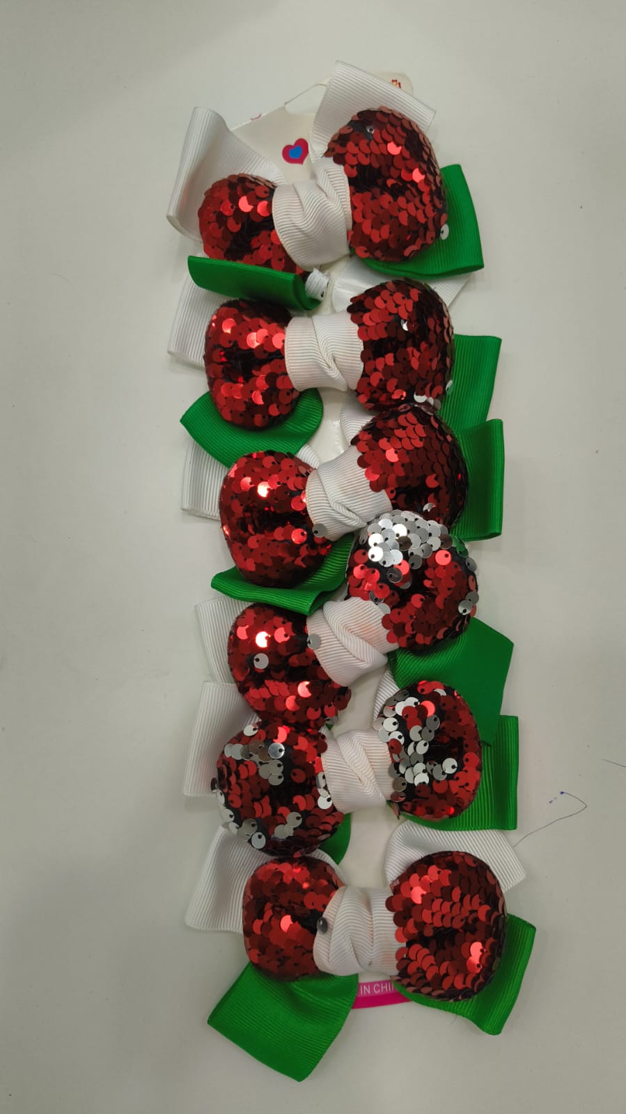 FLAG BOW TIE HAIR CLIP SET OF 6