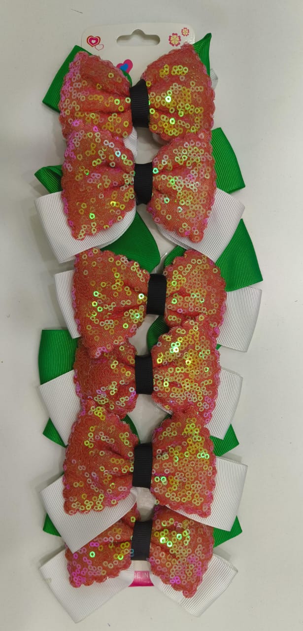 FLAG ELASTIC HAIR TIE W - Set of 5