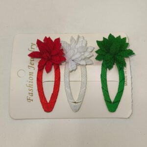 FLAG Embellished Floral Detail Hair Clip FJ (SET 3) (Pack of 6)