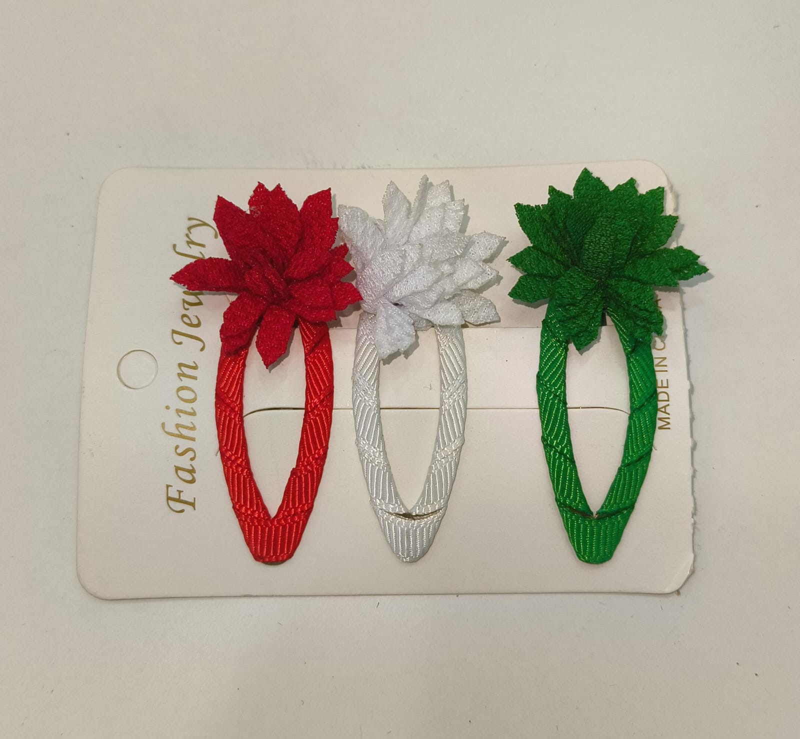 FLAG Embellished Floral Detail Hair Clip FJ (SET 3) (Pack of 6)