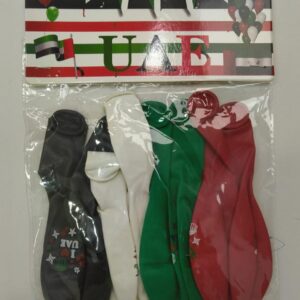 UAE Flag Color Balloons 8 Pcs (Pack of 7)